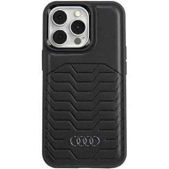 Audi iPhone 13 / 13 Pro Case Synthetic Leather MagSafe, Black