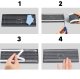 Самоклеящаяся лента для душевого трапа от засоров 7см x 10м, серая