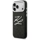 Karl Lagerfeld IML Glitter KL Diamond Logo Phone Case Cover iPhone 17 Pro Max - Black