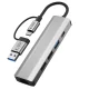 Tech-Protect HB03 5in1 USB-C & USB-A Hub Adapter with RJ45 - Gray