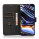 Nokia C10 / C20 KHAZNEH Lint Texture Leather Magnetic Flip Cover Shell Case, Black