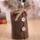 Christmas Wine Bottle Cover Sweater Decoration, Brown