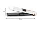 Ceramic 2-in-1 Cordless Hair Straightener with LCD, Temperature Control & Power Bank, White