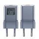 Acefast A53 PD 30W GaN USB-C Charger with Display - Gray