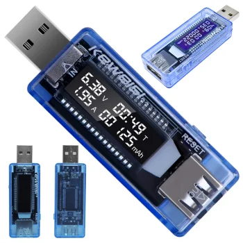 USB Voltage and Current Tester (Voltmeter / Ammeter), Blue