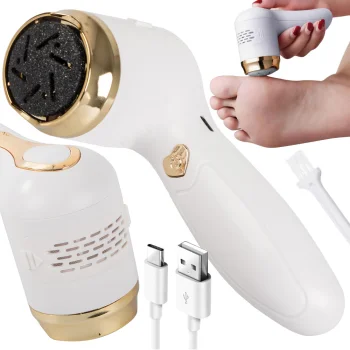 Electric Foot File YB-2023-1, Gold/White