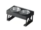 Elevated Double Pet Bowl on Stand for Dogs and Cats, 2x 1.8 L, Stainless Steel