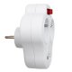 Maclean Power Splitter with 2 Sockets, Switch and USB A/C 2.4A, White