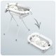 Foldable Baby Bathtub with Stand, Thermometer & Newborn Insert Ricokids RK-287, White-Grey