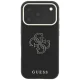Guess Grained & Big Resin Logo Case for Apple iPhone 18 Pro / 17 Pro, Black