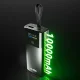 SBS 10000mAh PD 20W Powerbank with LCD Display and Built-in USB-C Cable, Gray