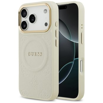 Guess Peony Hot Stamp MagSafe Phone Case Cover iPhone 17 Pro - Beige