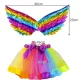 Kruzzel 00022962 Kids Unicorn Costume, Rainbow