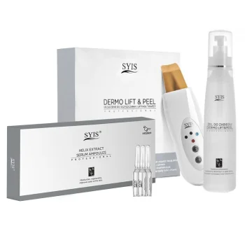 Ultrasonic Skin Scrubber Syis Dermo Lift & Peel with Gold Spatula and Cosmetics