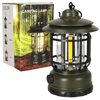 Uzlādējama Pārgājienu Kempinga Lampas Lukturis, 11x16,5 cm | Rechargeable Hiking Camping Lamp Lantern