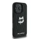 Apple iPhone 16 Pro Max 6.9\'\' Karl Lagerfeld Monogram Choupette Head Pin Cover Case, Black