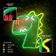 Dinosaur Neon Sign Forever Light JURASSIC DINO FLNJ02 USB LED Wall Light for Kids, green