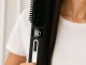 Electric Hair Straightening Brush with Ionization and Display, Black