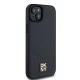 Dkny iPhone 15 Plus / 14 Plus Case Leather Monogram Pattern MagSafe, Black
