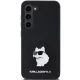 Karl Lagerfeld Samsung Galaxy S23 Case Silicone Choupette Metal Pin, Black