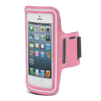 Maclean MC-405 P Sports Armband for Phones up to 4.8", Pink