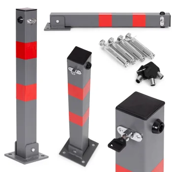 Multistore Folding Parking Barrier Post 60 cm with Key
