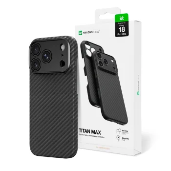 AmazingThing Titan Max Lens Case for iPhone 18 Pro Max with Camera Cover, MagSafe, Black