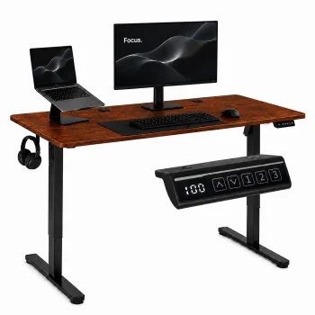 ModernHome Height Adjustable Electric Desk 120x60 cm, Aged Oak