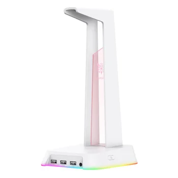 ONIKUMA ST-2 Gaming Headphone Stand with RGB Lighting, White