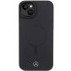 Mercedes Smooth Leather MagSafe case for iPhone 15 Plus - black