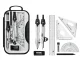 Geometry Drawing Set in Storage Case, 9 Pieces, Black / Transparent