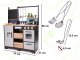 Children Kids Toy MDF Wooden Kitchen With Accessories LOFT, 96cm