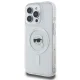 Karl Lagerfeld iPhone 16 Pro Case IML Metal Karl Head MagSafe, White