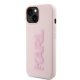 Apple iPhone 15 Plus 6.7\'\' Karl Lagerfeld 3D Rubber Glitter Logo Cover Case, Pink