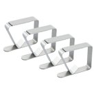 Stainless Steel Tablecloth Clips, 4 Pack