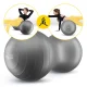 Gimnastikos kamuolys 4FIZJO Peanut Air Ball 45x90 cm, pilkas
