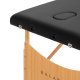 Balance Wooden Portable Massage Table 2 Section Folding Bed, Black