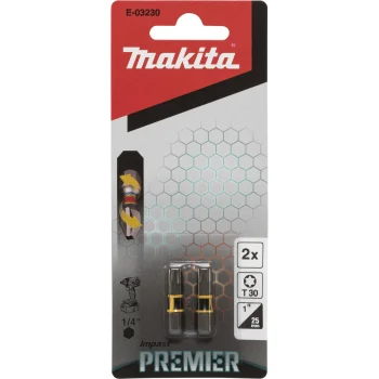 Makita Impact Premier T30 x 25 mm Torsion Bits E-03230, 2 pcs