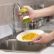 Dishwashing Brush with Soap Dispenser and Stand, Green
