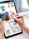 Capacitive Stylus Pen with Black Ink, White