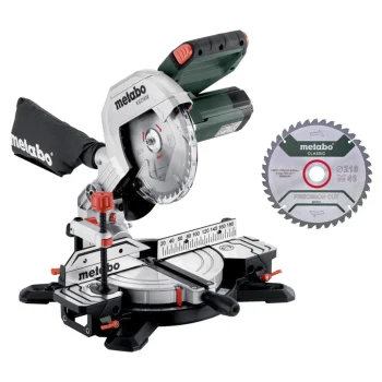 Metabo KGS 216 M Mitre Saw with Pull Function and Extra Saw Blade