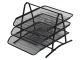 Desk Document Organizer with 3 Sliding Drawers A4, Black
