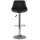 Sofotel Nerra Bar Stools Set of 2 with Back for Kitchen Island, black