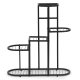 Plant Stand 5 Tier Metal Flower Pot Holder Shelf for Indoor Plants ModernHome, black
