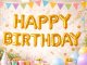 Happy Birthday Foil Balloon Garland Party Decoration, Gold