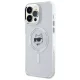 Karl Lagerfeld iPhone 14 Pro Max Case IML Metal Choupette Head MagSafe, White