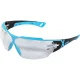 uvex pheos cx2 safety glasses, black/light blue