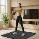 Interlocking Rubber Gym Flooring Tiles 4FIZJO 4 Pack 19x19x0.6 in, Black