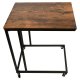 C-Shaped Side Table on Wheels for Laptop, Rolling End Table for Sofa and Bed