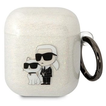 Karl Lagerfeld Transparent Case for AirPods 1 / 2 KLA2HNKCTGT Glitter